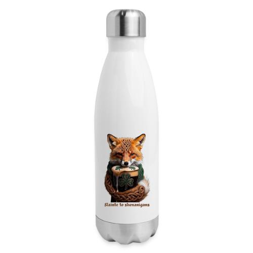 Sly Emerald Fox Toast T-Shirt - 17 oz Insulated Stainless Steel Water Bottle