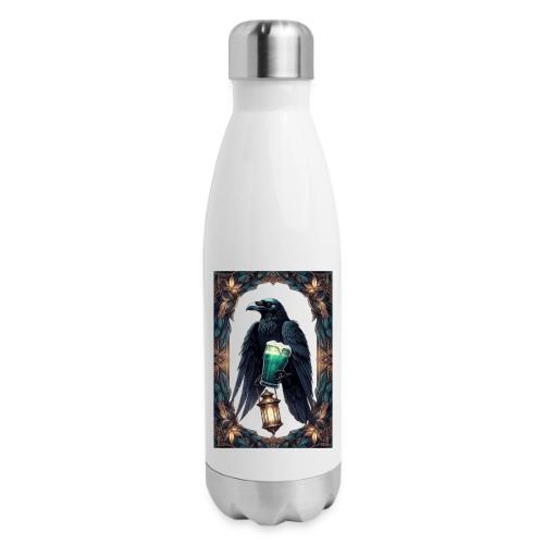 Pint of No Regrets Just Shenanigans Raven T-Shirt - 17 oz Insulated Stainless Steel Water Bottle