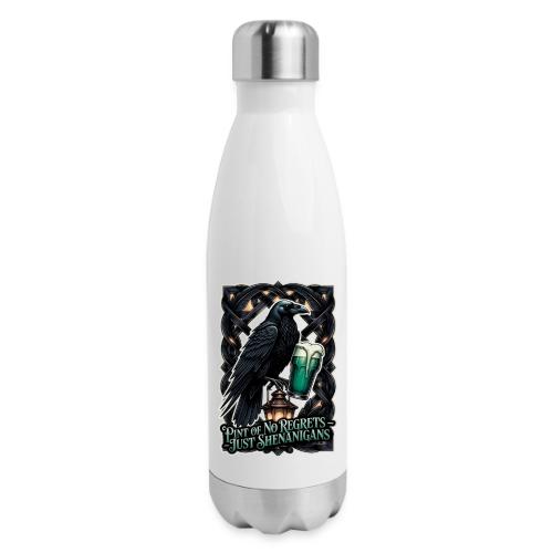 Sarcastic Raven Shenanigans Tee - 17 oz Insulated Stainless Steel Water Bottle