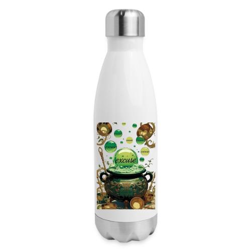 Emerald Excuses Cauldron Graphic Tee - 17 oz Insulated Stainless Steel Water Bottle