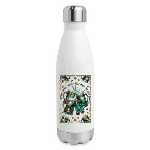 Cheers to Bad Ideas Tankards Graphic Tee - 17 oz Insulated Stainless Steel Water Bottle