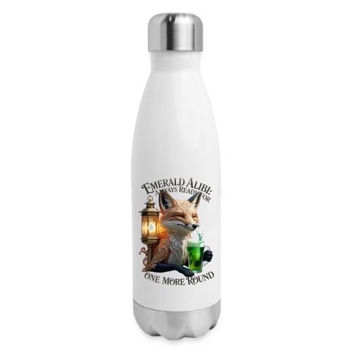 Emerald Alibi Fox Graphic Tee - 17 oz Insulated Stainless Steel Water Bottle