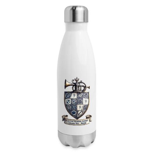 Selective Hearing Expert Crest T Shirt - 17 oz Insulated Stainless Steel Water Bottle