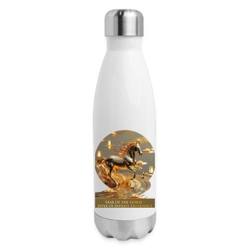 Year of the Horse Abundance T Shirt, Lunar NY Gift - 17 oz Insulated Stainless Steel Water Bottle
