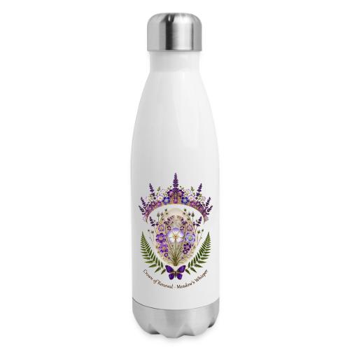 Spring Meadow Crown Tee, Cottagecore Renewal Gift - 17 oz Insulated Stainless Steel Water Bottle