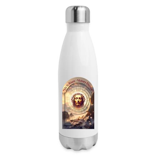 Easter He Is Risen Sacred Face T Shirt, wife Gift - 17 oz Insulated Stainless Steel Water Bottle
