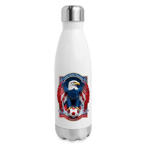 USA Eagle Emblem T Shirt, USA Soccer Pride Gift - 17 oz Insulated Stainless Steel Water Bottle