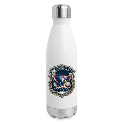 USA Eagle Vanguard T-Shirt,American Flag PrideGift - 17 oz Insulated Stainless Steel Water Bottle