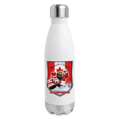 Canada Beaver Ascent T-Shirt, Canadian Pride Gift - 17 oz Insulated Stainless Steel Water Bottle
