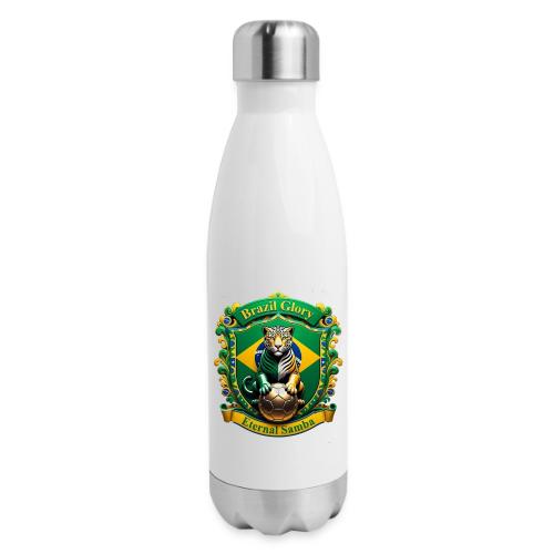 Brazil Jaguar Glory Tee, Brazilian Pride Gift - 17 oz Insulated Stainless Steel Water Bottle