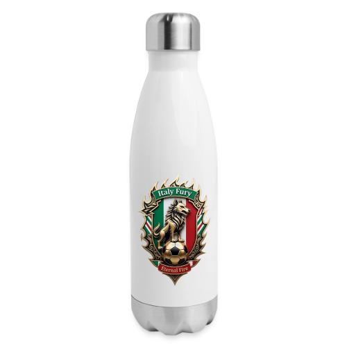 Italy Wolf Fury T-Shirt, Italian Flag Pride Gift - 17 oz Insulated Stainless Steel Water Bottle
