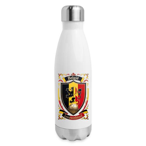 Belgium Lion Crest T-Shirt, Belgian Flag Gift - 17 oz Insulated Stainless Steel Water Bottle