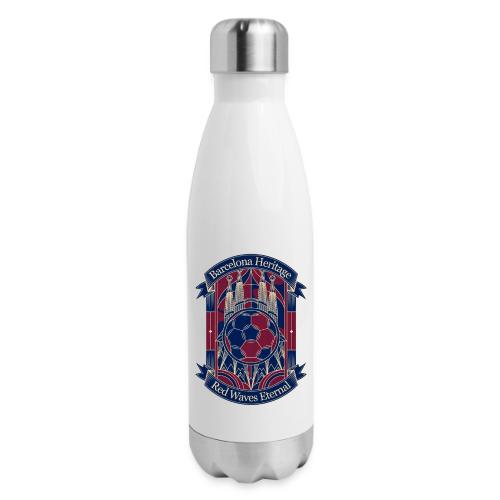 Barcelona Red Heritage T Shirt, Barsa fan Gift - 17 oz Insulated Stainless Steel Water Bottle