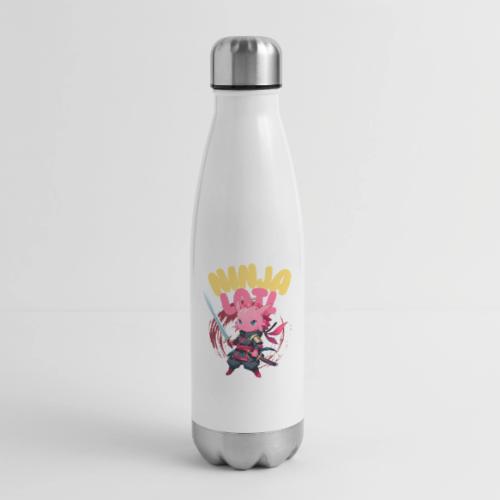 Kawaii Axolotl Ninja - 17 oz Insulated Stainless Steel Water Bottle