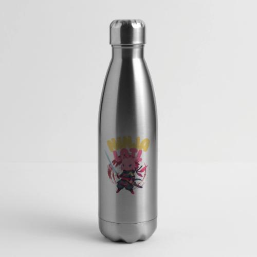 Kawaii Axolotl Ninja - 17 oz Insulated Stainless Steel Water Bottle