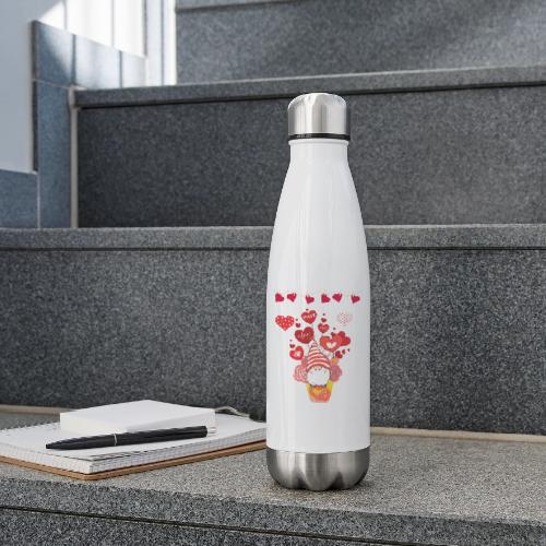 Design wrapped in love hearts, vibrating in love. - 17 oz Insulated Stainless Steel Water Bottle