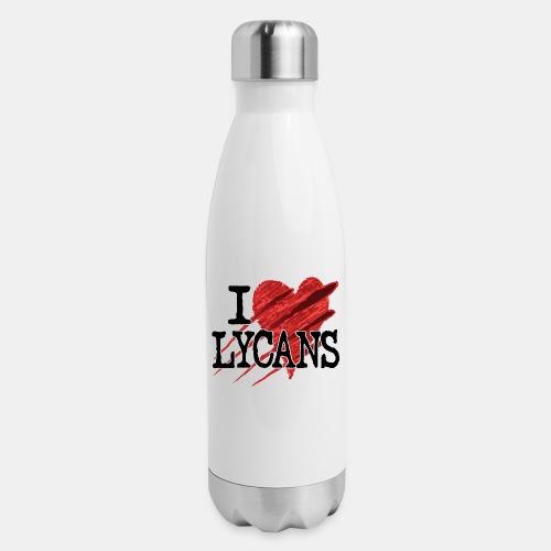 I Heart Lycans Werewolf Love Slogan - Insulated Stainless Steel Water Bottle