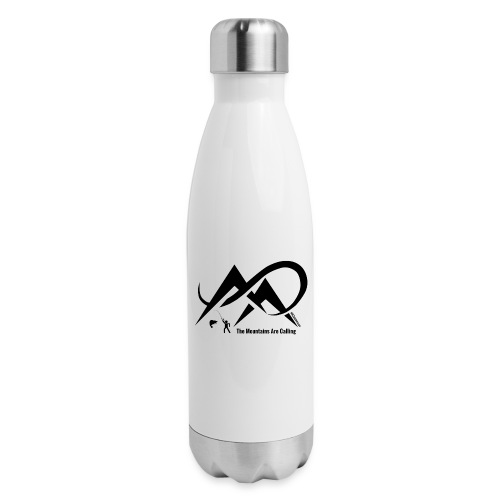 Fishing - The Mountains Are Calling - Black Logo - Insulated Stainless Steel Water Bottle