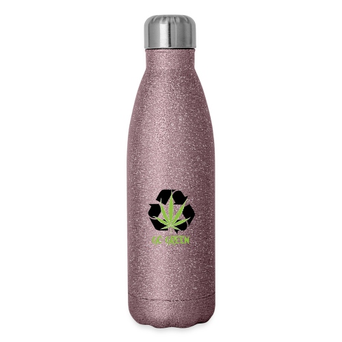 Go Green - 17 oz Insulated Stainless Steel Water Bottle