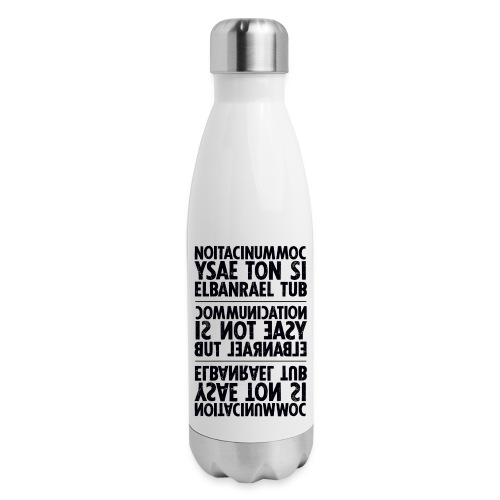 communication black sixnineline - Insulated Stainless Steel Water Bottle