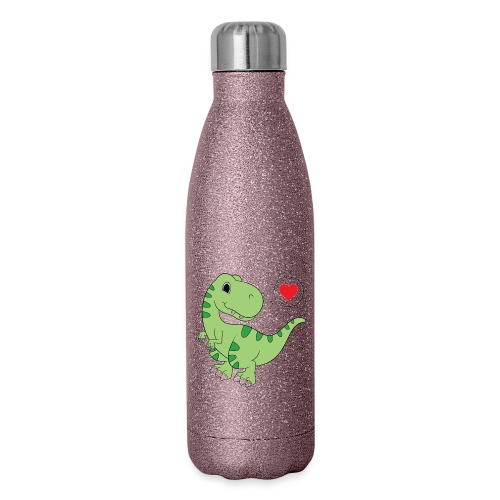 Dinosaur Love - 17 oz Insulated Stainless Steel Water Bottle