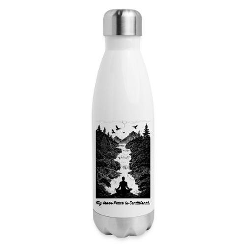 Conditional Inner Peace T-Shirt | Minimalist Zen - 17 oz Insulated Stainless Steel Water Bottle