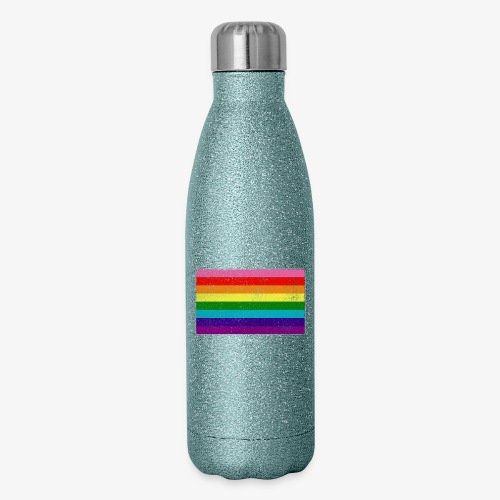 Distressed Original LGBT Gay Pride Flag - Insulated Stainless Steel Water Bottle