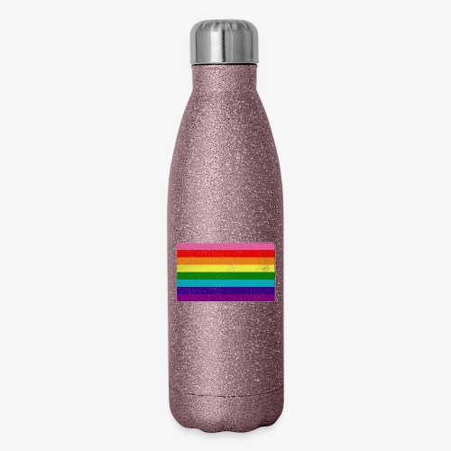 Distressed Original LGBT Gay Pride Flag - Insulated Stainless Steel Water Bottle