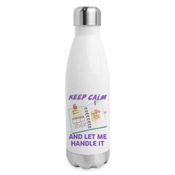 Event Planner - 17 oz Insulated Stainless Steel Water Bottle - white - Right