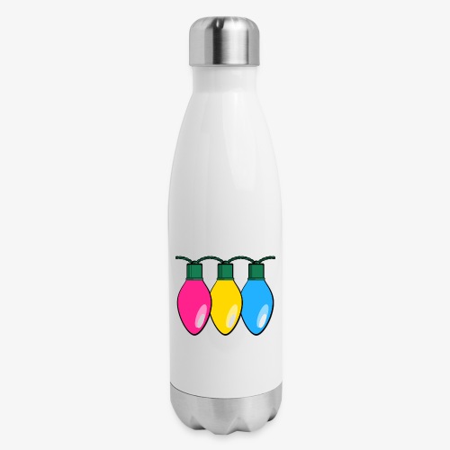 Pansexual Pride Christmas Lights - Insulated Stainless Steel Water Bottle