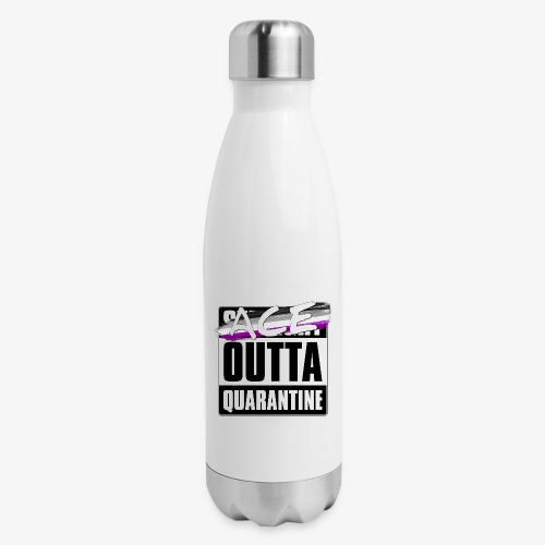 Ace Outta Quarantine - Asexual Pride - Insulated Stainless Steel Water Bottle