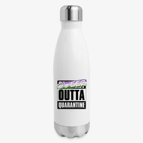 Queer Outta Quarantine - Genderqueer Pride - Insulated Stainless Steel Water Bottle