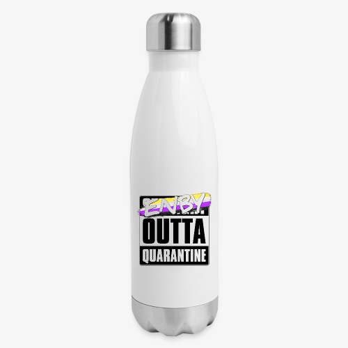 Enby Outta Quarantine - Nonbinary Pride - Insulated Stainless Steel Water Bottle