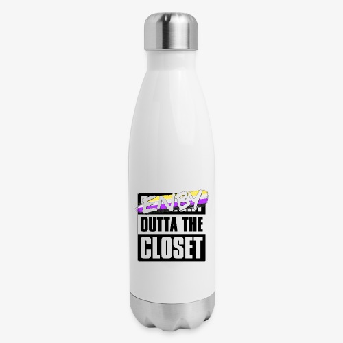 Enby Outta the Closet - Nonbinary Pride - 17 oz Insulated Stainless Steel Water Bottle