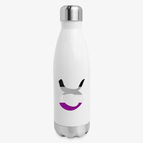 Asexual Pride Flag Taurus Zodiac Sign - 17 oz Insulated Stainless Steel Water Bottle
