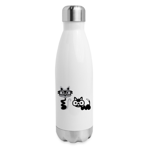 Big Eyed, Cute Alien Cats - Insulated Stainless Steel Water Bottle