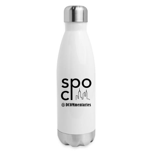 DCOMmentaries SpoCi Black Logo - 17 oz Insulated Stainless Steel Water Bottle