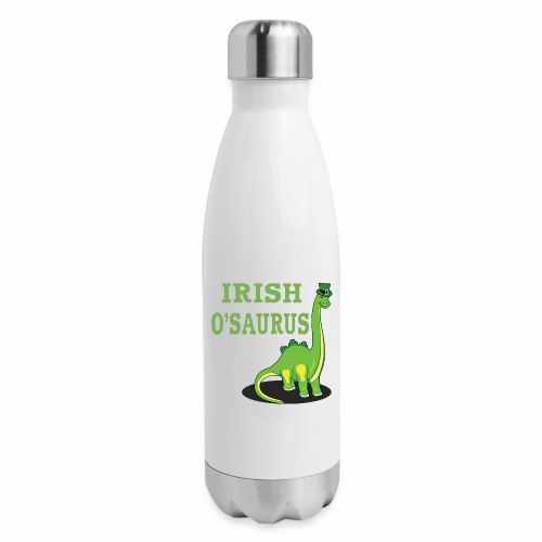 St Patrick's Day Irish Dinosaur St Paddys Shamrock - Insulated Stainless Steel Water Bottle