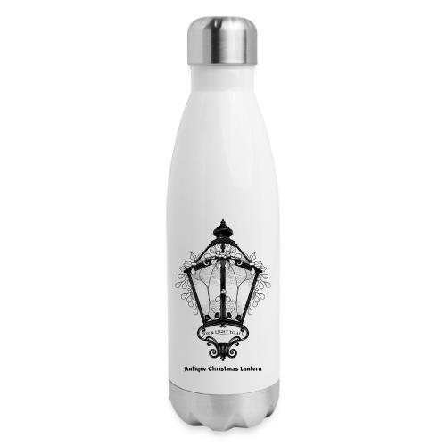 Antique Christmas Lantern T-Shirt - 17 oz Insulated Stainless Steel Water Bottle