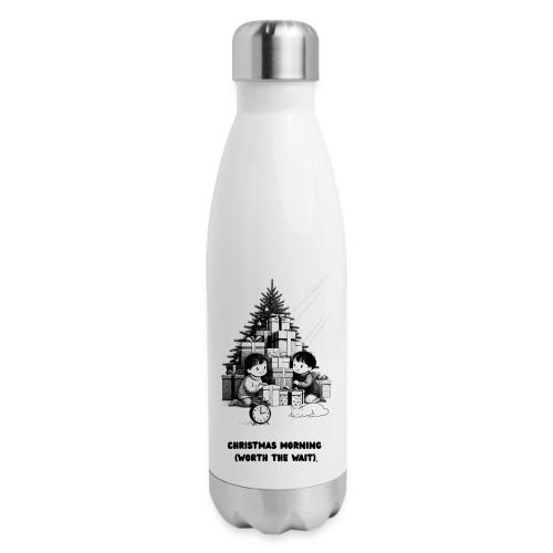 Christmas Morning T-Shirt | Minimalist Kids Gifts - 17 oz Insulated Stainless Steel Water Bottle