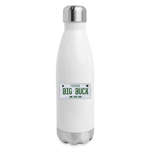 Texas LICENSE PLATE Big Buck Camo - Insulated Stainless Steel Water Bottle