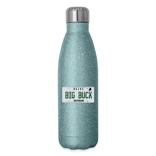 Maine LICENSE PLATE Big Buck Camo - Insulated Stainless Steel Water Bottle