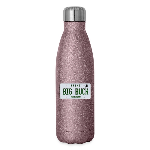 Maine LICENSE PLATE Big Buck Camo - Insulated Stainless Steel Water Bottle