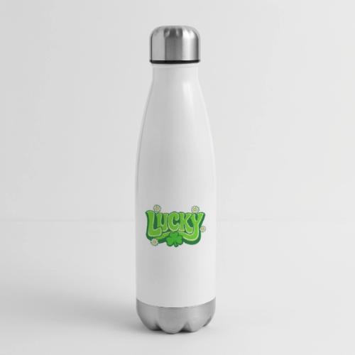 Lucky 70s Retro T-Shirt - 17 oz Insulated Stainless Steel Water Bottle
