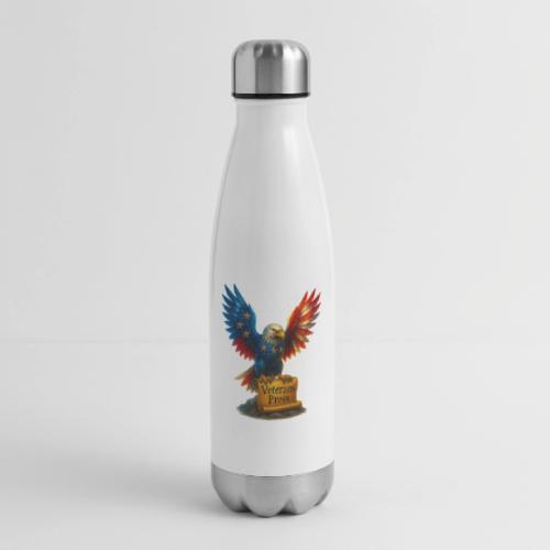 Veterans Press & Bald Eagle Flag 2 Print Set - 17 oz Insulated Stainless Steel Water Bottle