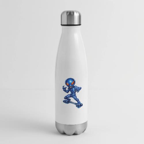 Angry Blue Alien - 17 oz Insulated Stainless Steel Water Bottle