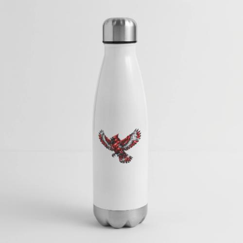 Silver Cardinal in Flight - 17 oz Insulated Stainless Steel Water Bottle