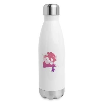 Climbing mountain Alps Nature Climbing Sports Gift - 17 oz Insulated Stainless Steel Water Bottle - white - Right