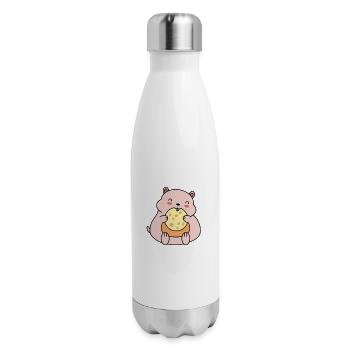 Rodent hamster guinea pig - 17 oz Insulated Stainless Steel Water Bottle - white - Right