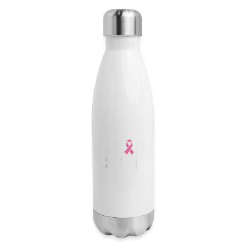 Breast Cancer Warrior Support Squad Breast Cancer - 17 oz Insulated Stainless Steel Water Bottle - white - Right